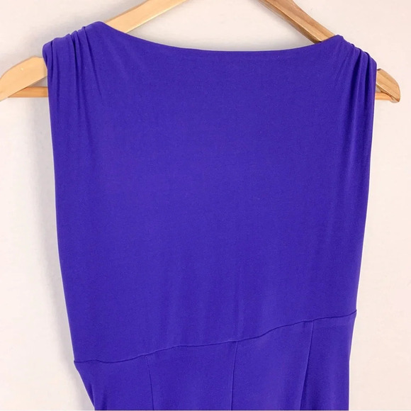 Ralph Lauren Purple V-Neck Cocktail Dress - Picture 4 of 8
